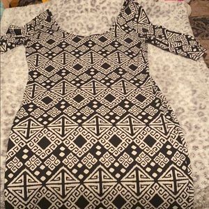 Black/White Aztec print Alloy dress